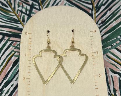 Metal Arrowhead Earrings, KC, Kansas City, Chiefs