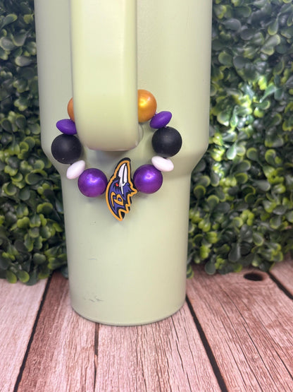 Floral Ravens Faux Leather Tear Drop Earring