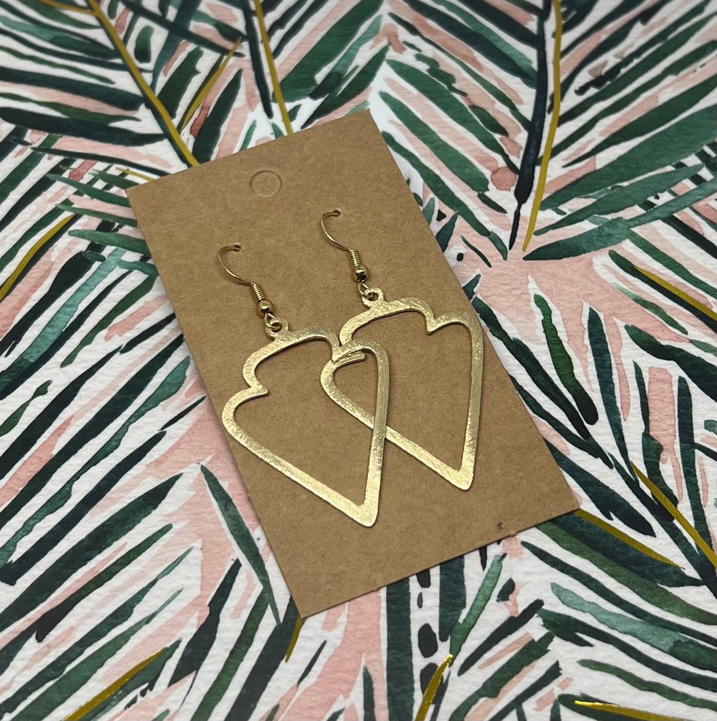 Metal Arrowhead Earrings, KC, Kansas City, Chiefs