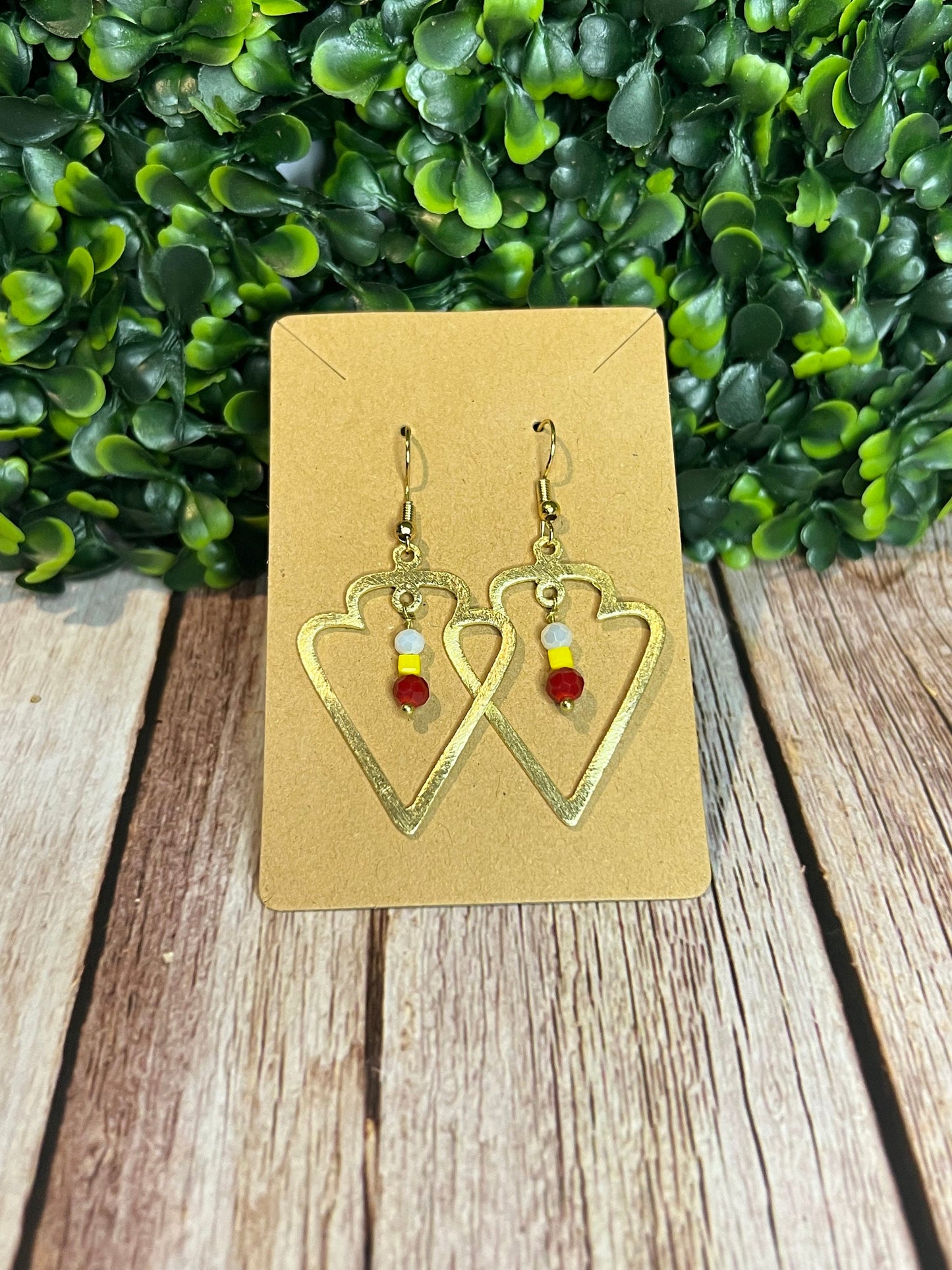 Metal Arrowhead Earrings, KC, Kansas City, Chiefs