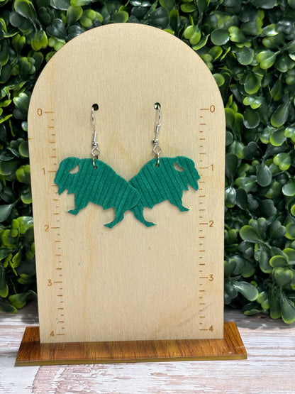 Genuine Leather Buffalo/Bison Dangle Earring